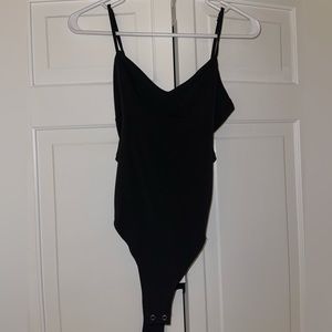 Forever 21 Black Back Tie Bodysuit